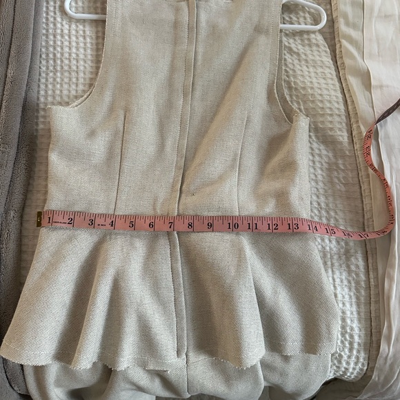 Banana Republic Beige Sleeveless Canvas Linen Dress 8 - Picture 5 of 5